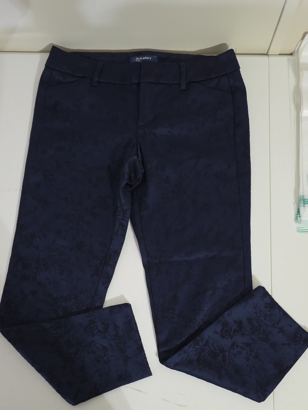 Old Navy Floral Patterned Navy Pants